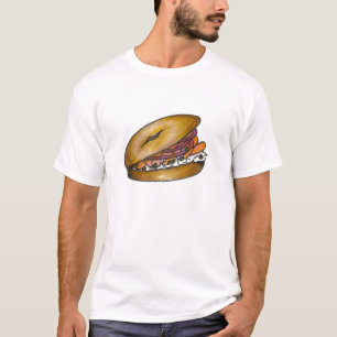 Camiseta Tee de desayuno Bagel con queso crema y Lox Bagels