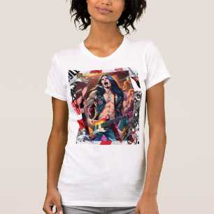 Camiseta Tee de diseño animado original de la mujer de TLES