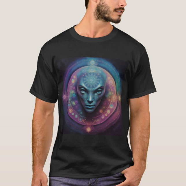 Camiseta Tee de diseño de Alien Mandala (Anverso)