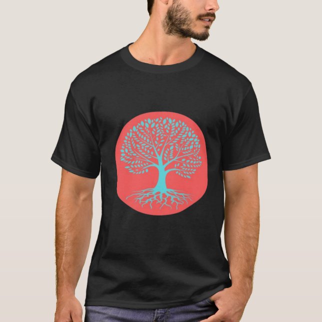 Camiseta Tee de diseño de árboles forestales de época (Anverso)