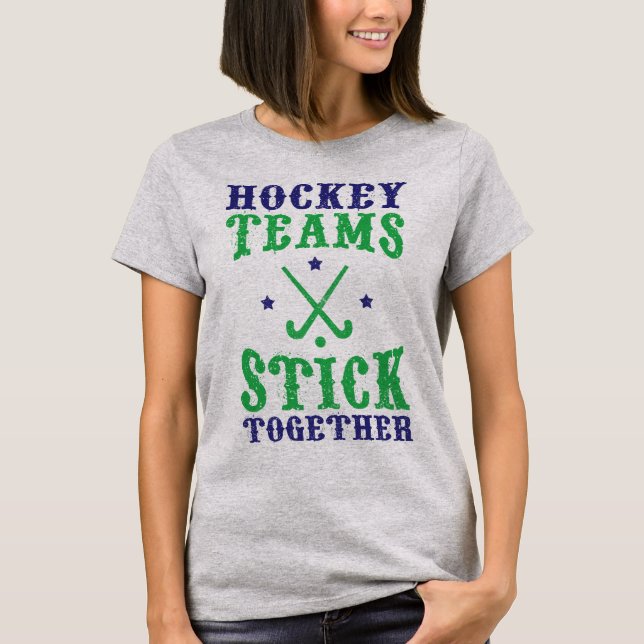 Camiseta Tee de diseño de hockey sobre hierba femenino (Anverso)