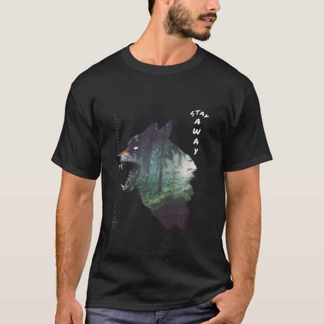 Camiseta Tee de doble exposición Inspiradora de Forest Guar (Anverso)