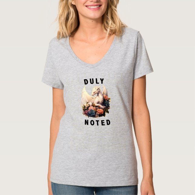 Camiseta Tee de dragón con noción adecuada - Texto negro (Anverso)