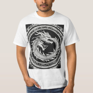 Camiseta Tee de dragón gráfico Lobo salvaje