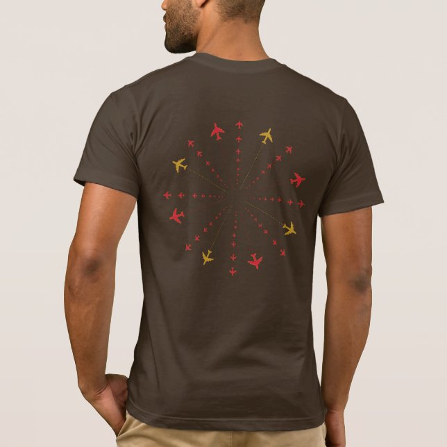 Camiseta Tee de estilo Aero sin inconvenientes para él (Reverso)