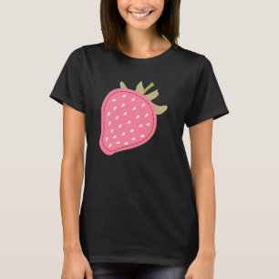 Camiseta Tee de fresa, fresas rosadas divertidas verano