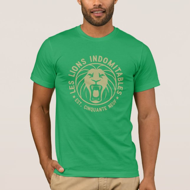 Camiseta Tee de fútbol para leones indominables de Camerún (Anverso)