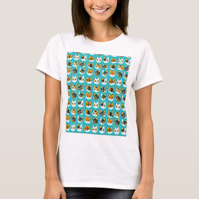 Camiseta Tee de gato de tabby (Anverso)