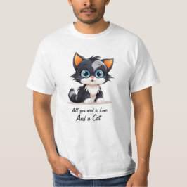 Camiseta Tee de gato por NickysArt