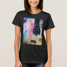 Tee de guitarra tropical