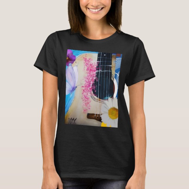 Camiseta Tee de guitarra tropical (Anverso)