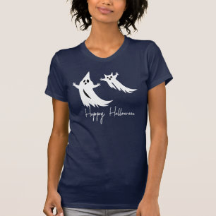 Camiseta Tee de Halloween fantasma blanco, eslogan espeluzn