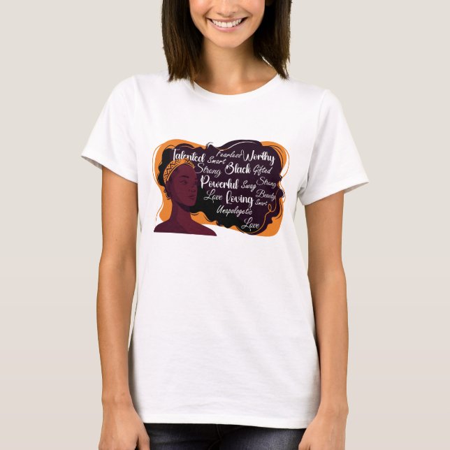 Camiseta Tee de historia negra | Mujer negra (Anverso)