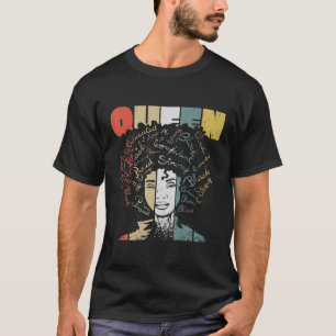 Camiseta Tee De Historia Negra Para Mujeres - Sólido Blac E