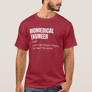 Camiseta Tee de humor de definición de ingeniero biomédico