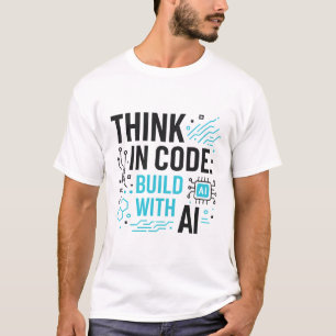 Camiseta Tee de IA de generación de código de reflexión   C