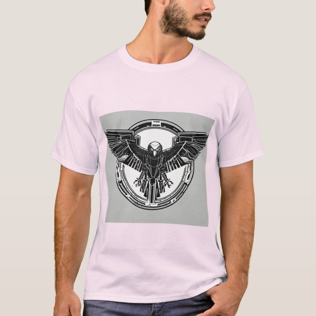 Camiseta Tee de iconos de cabeza de águila de IA - Robo sim (Anverso)