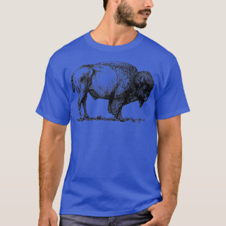 Camiseta Tee de impresión clásico Bison American Bison