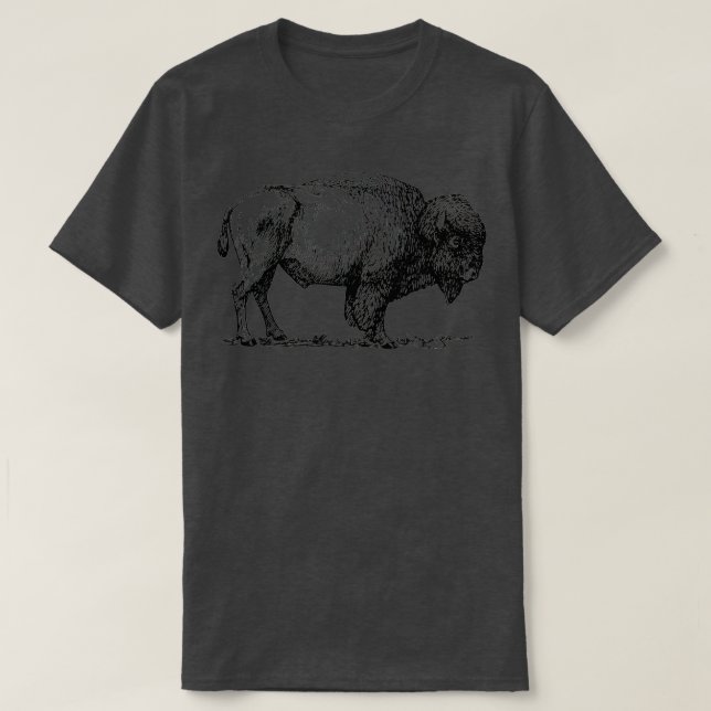 Camiseta Tee de impresión clásico Bison American Bison (Diseño del anverso)