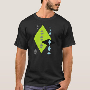 Camiseta Tee de impresión de diamantes futurista