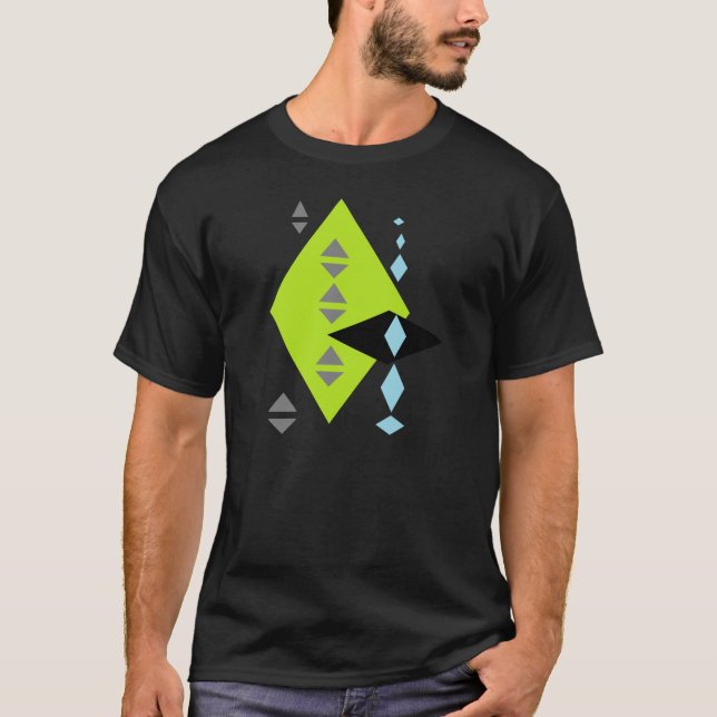 Camiseta Tee de impresión de diamantes futurista (Anverso)