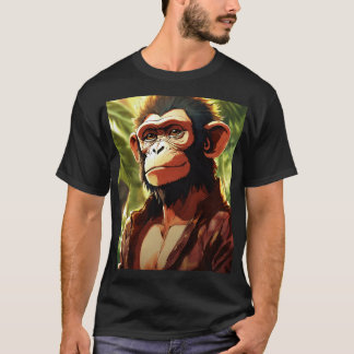 Camiseta Tee de impresión negrita de gorila negro - Desata 