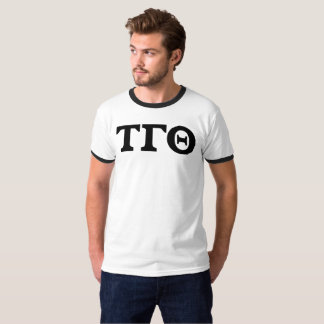 Camiseta Tee de jengibre blanco con letras en bloque negro