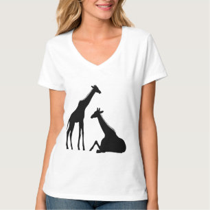 Camiseta Tee de "jiraff" de Safari, vida silvestre de la ji