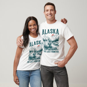Camiseta Tee de la frontera familiar AlAlaska Grizzly