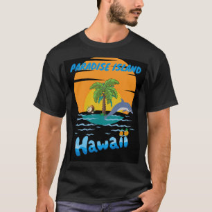 Camiseta Tee de la isla del paraíso de los delfines