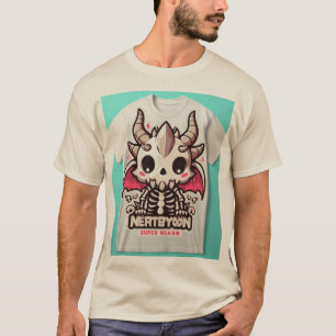 Camiseta Tee de la mascota de la calavera del dragón adorab
