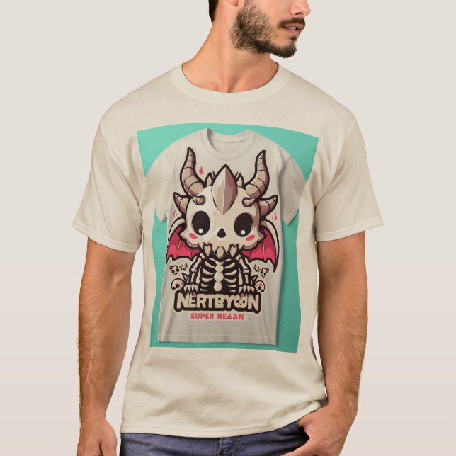 Camiseta Tee de la mascota de la calavera del dragón adorab (Anverso)