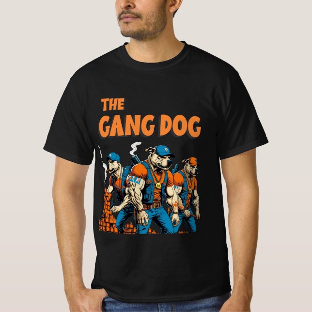 Camiseta Tee de la tripulación de la calle Gang Dog (Anverso)
