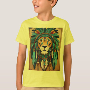 Camiseta Tee De León Geométrico Retro-Futurista.
