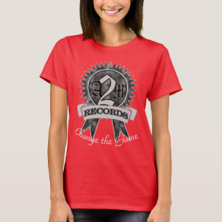 Camiseta Tee de letras azules de las mujeres