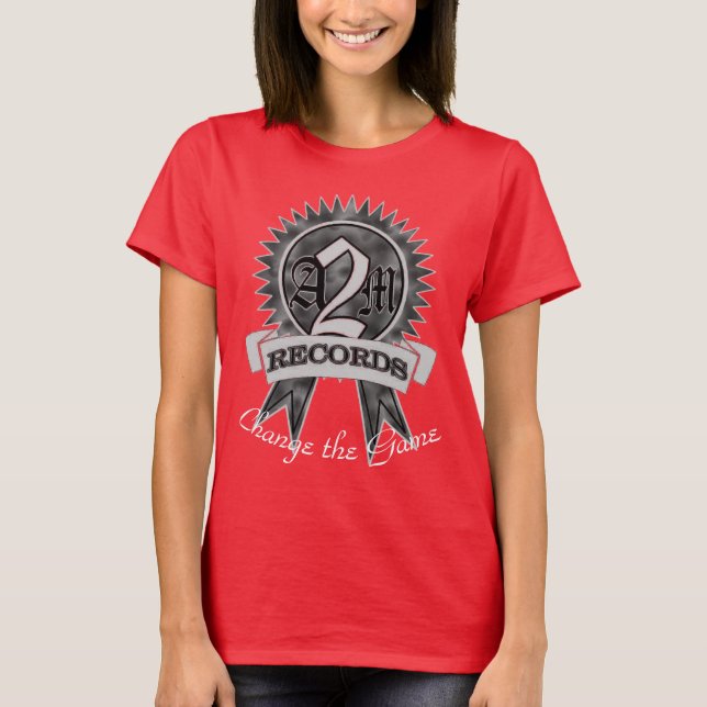 Camiseta Tee de letras azules de las mujeres (Anverso)