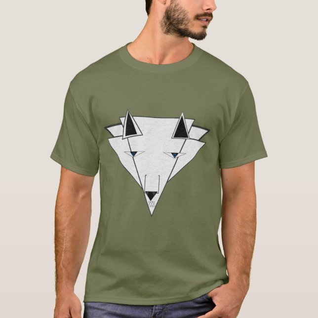 Camiseta Tee de lobo masculino de JHT (Anverso)