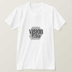 Camiseta Tee de logotipo mínimo de flujo de visión