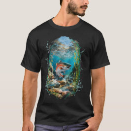 Camiseta Tee de los amantes de la pesca del salmón