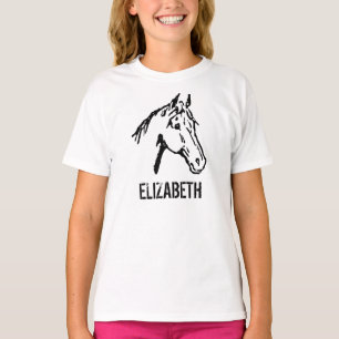 Camiseta Tee de los caballos blancos y negros