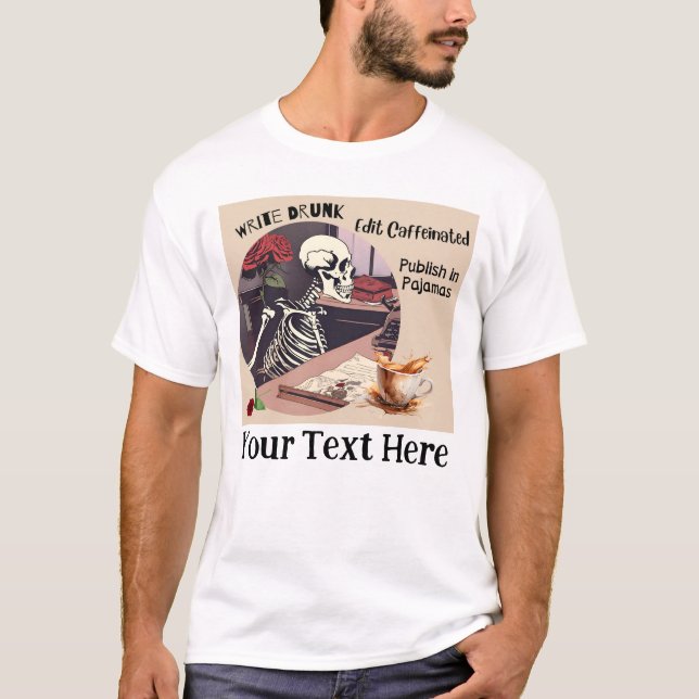 Camiseta Tee de los escritores de esqueletos (Anverso)