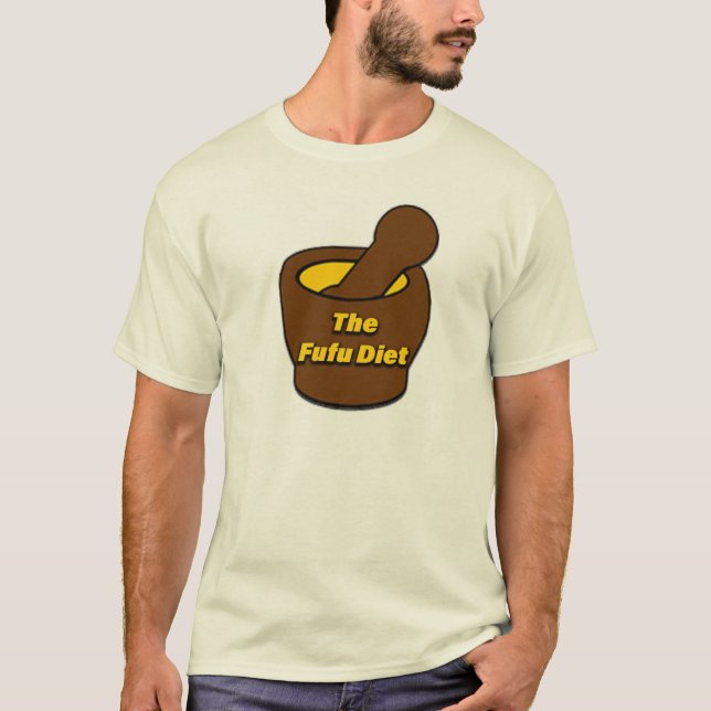 Camiseta Tee de los hombres de la dieta fufu (Anverso)