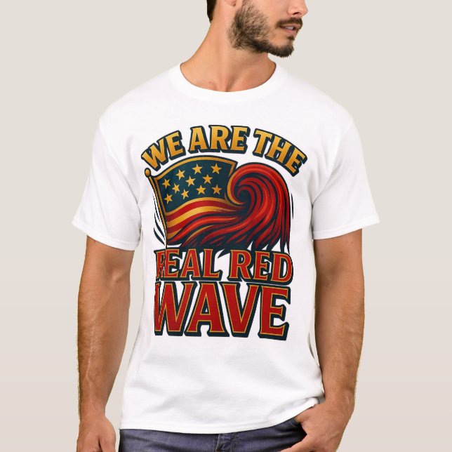 Camiseta Tee de los hombres de la verdadera ola roja™ (Anverso)