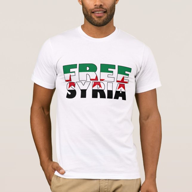 Camiseta Tee de los hombres de Siria libre (Anverso)