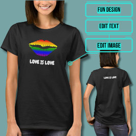 Camiseta Tee de los labios del arco iris