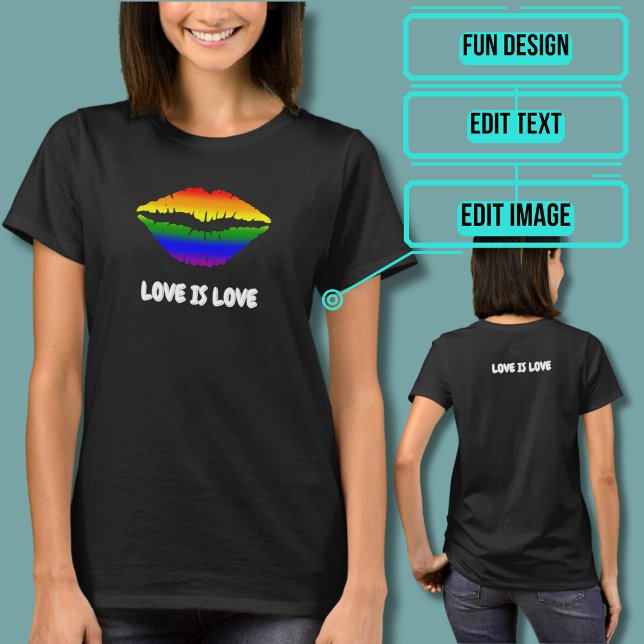 Camiseta Tee de los labios del arco iris (Please enjoy our design and see the others in the collection.)
