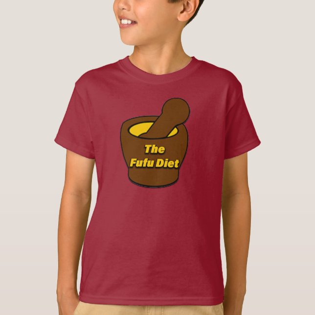 Camiseta Tee de los niños de la dieta fufu (Anverso)