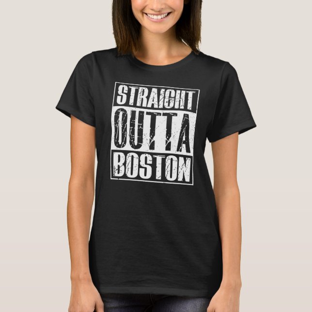 Camiseta Tee de los visitantes directos fuera de Boston Mas (Anverso)