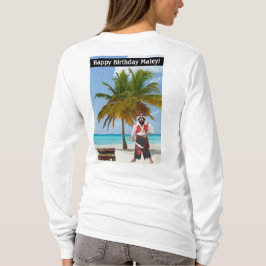 Camiseta tee de manga larga para mujeres. ¡Feliz cumpleaños