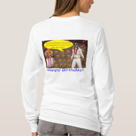 Camiseta tee de manga larga para mujeres. Feliz cumpleaños.
